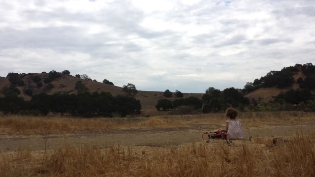 Toddler hiking Malibu Creek Trail