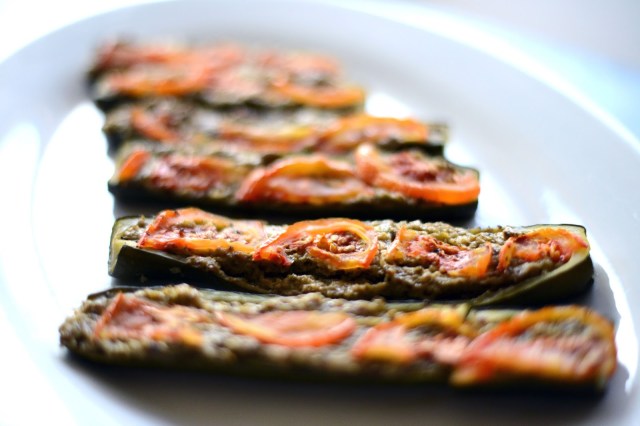 Crimini Mushroom and Mint Stuffed Zucchini Recipe