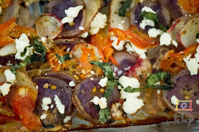 Mustard Scalloped Potatoes and Radishes Recipe